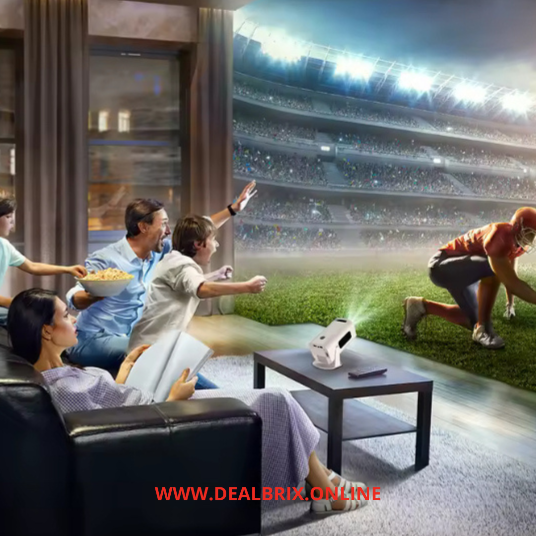 DealBrix P330W Mini Projector – 4K & 8K Support | Android 11 | 280 ANSI | WiFi 6 + BT5.0 | Portable Home Cinema